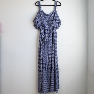 Gibson Latimer blue maxi dress-2X
